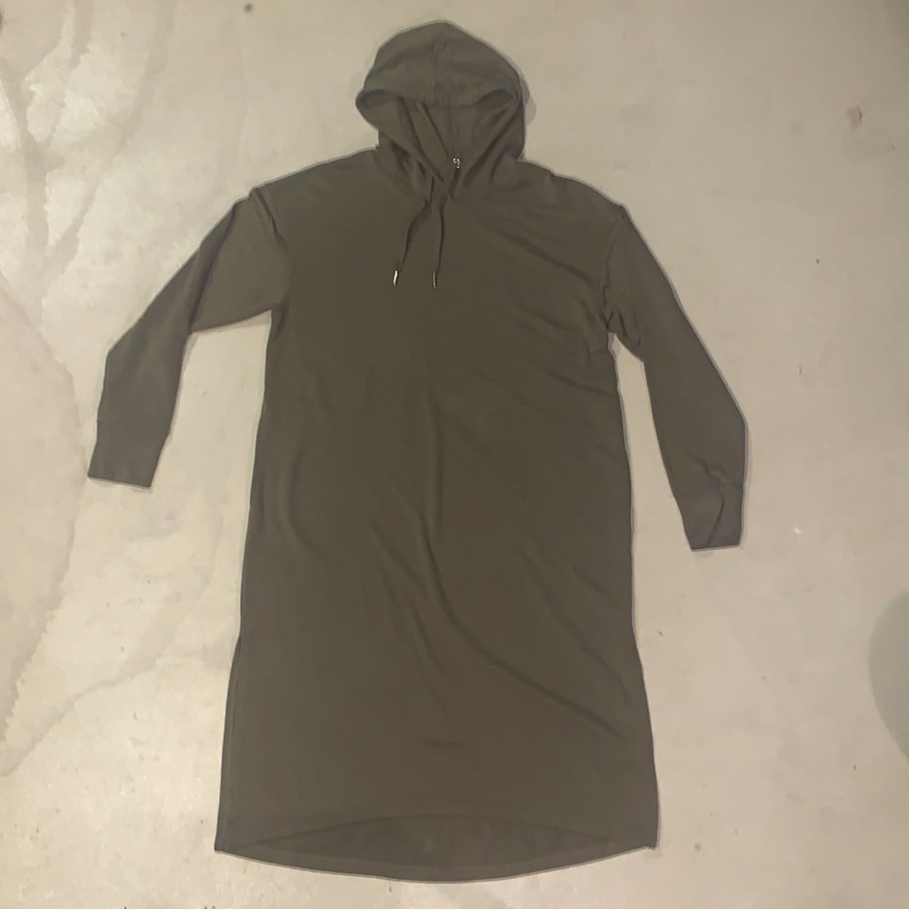 Old Navy Army Green Tunic Hoodie Dress L Tall